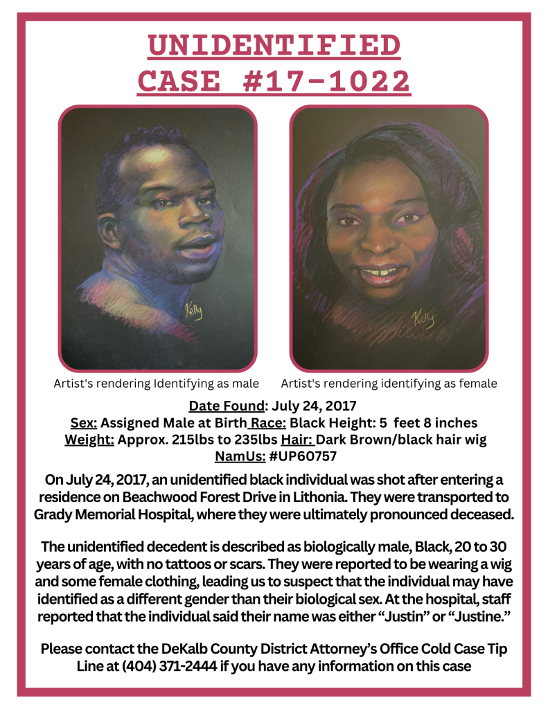 Unidentified Cases DeKalb County GA